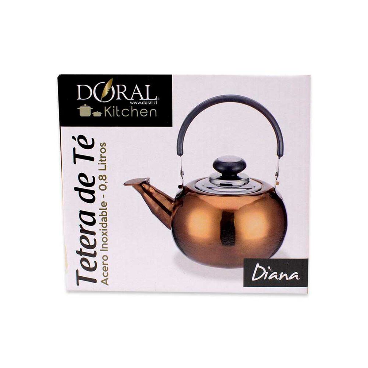 Tetera Doral Diana 0,8 lts.Cobre