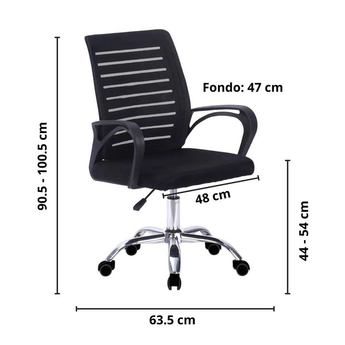 Silla de Escritorio Arthome Budapest Negra