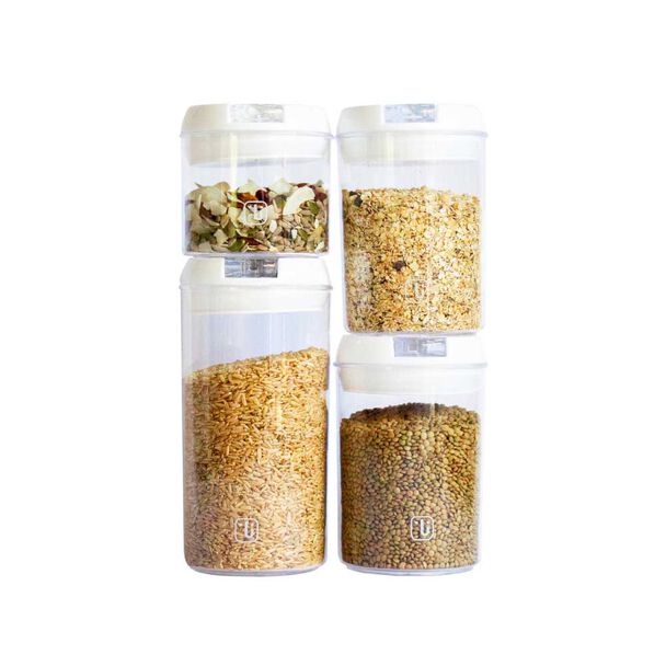 Set 4 Contenedores de Alimento Simplit Herméticos Cierre Fácil