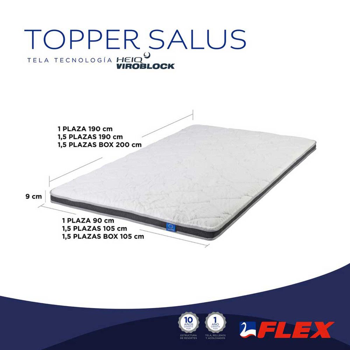 Topper Flex 1,5 Plazas Salus