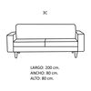 Sofá Latam Home Salermo Tela Velvet 3 Cuerpos Gris