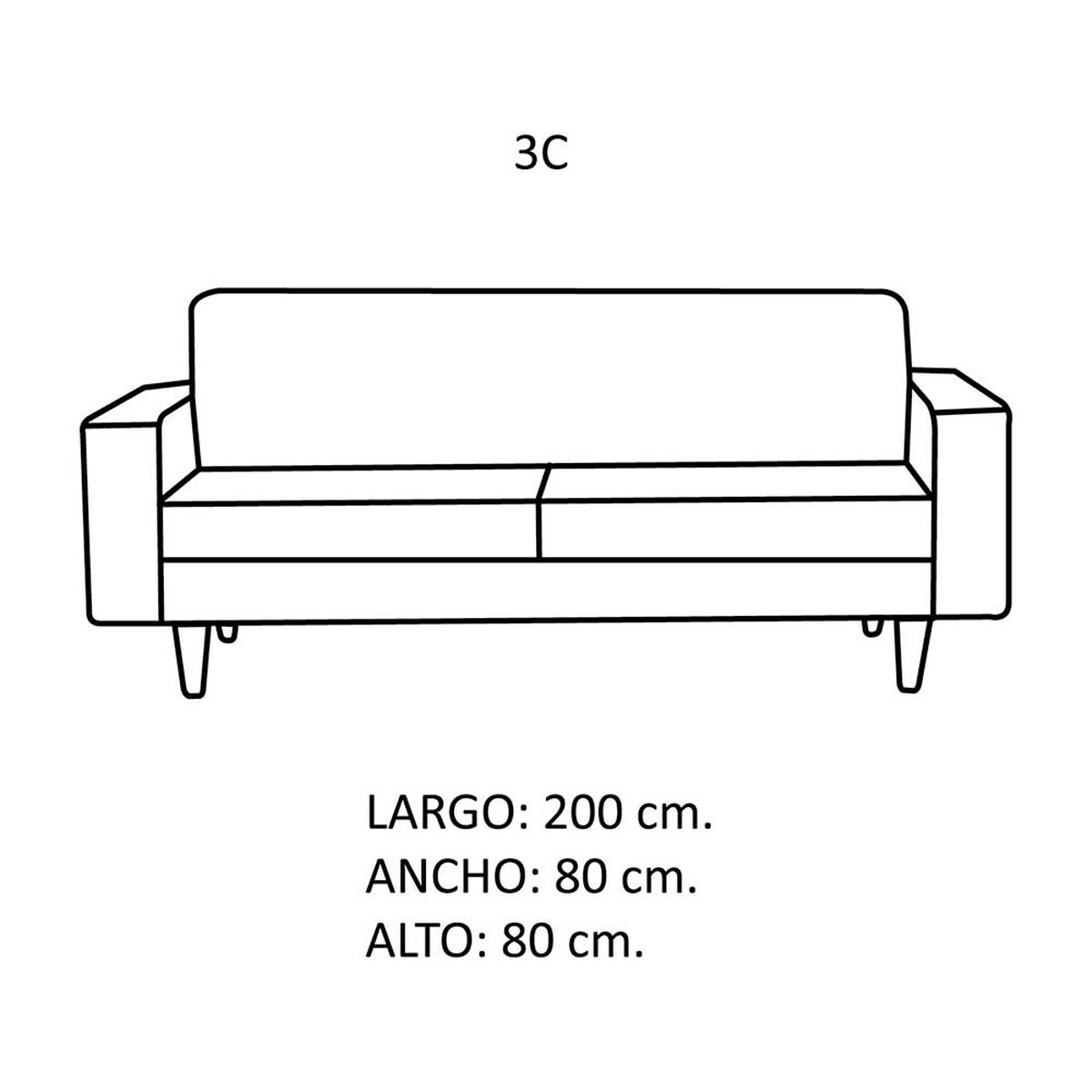 Sofá Latam Home Salermo Tela Velvet 3 Cuerpos Gris