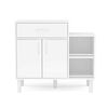 Mueble de Cocina para Microondas Vekkahome Montauri 1 Cajón 2 Puertas Blanco