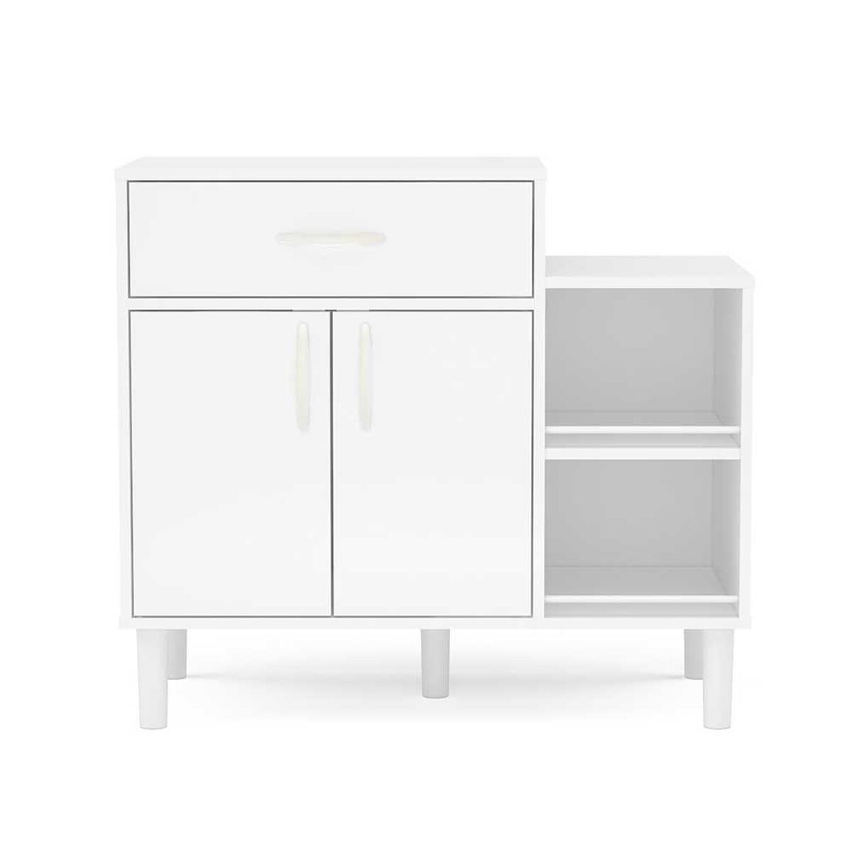 Mueble de Cocina para Microondas Vekkahome Montauri 1 Cajón 2 Puertas Blanco