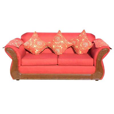 Imagen 2 del producto Juego de Living Almore Irlanda Sofá 2 Cuerpos + Dos Sillones 1 Cuerpo Rojo