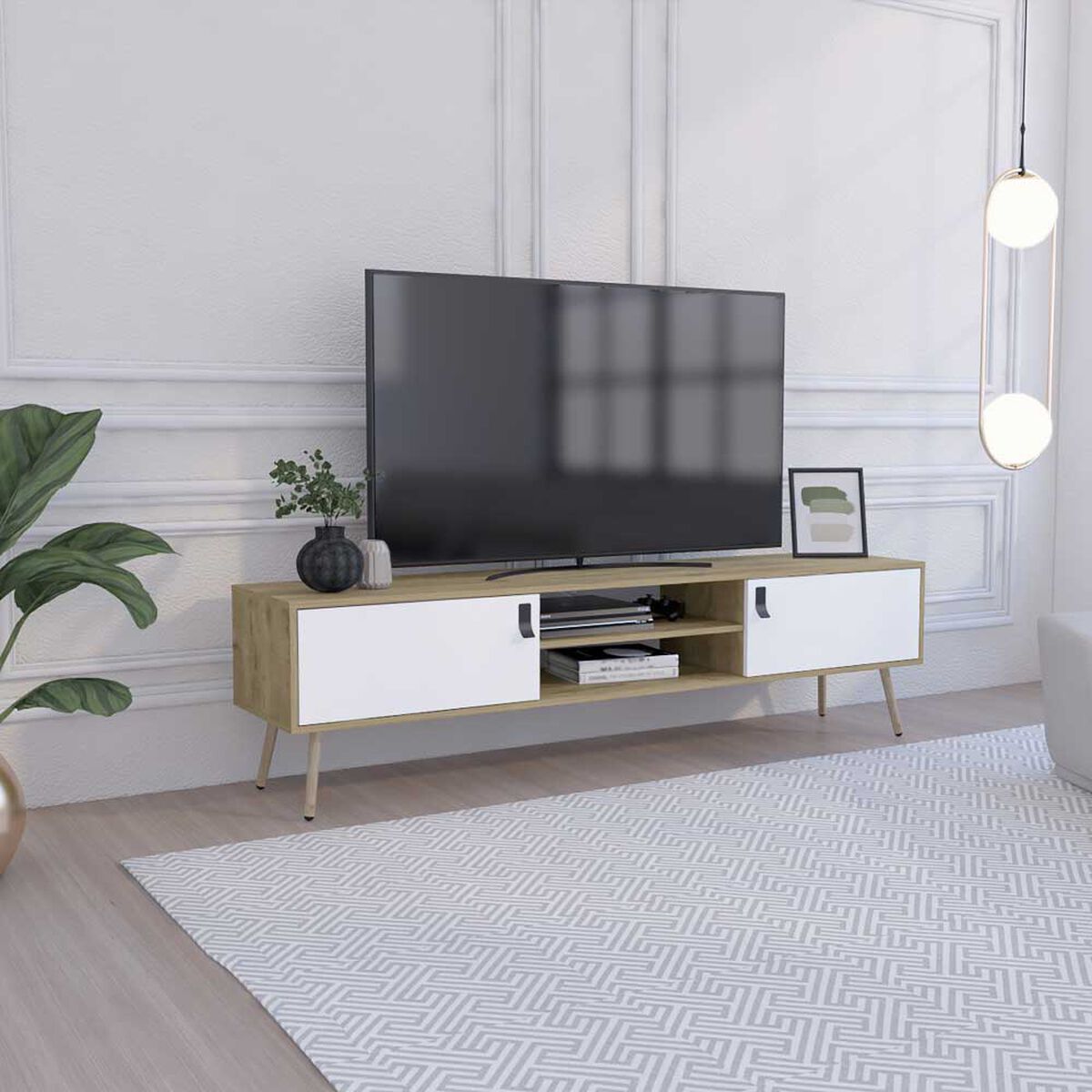 Rack TV TuHome Huna Hasta 75" Macadamia