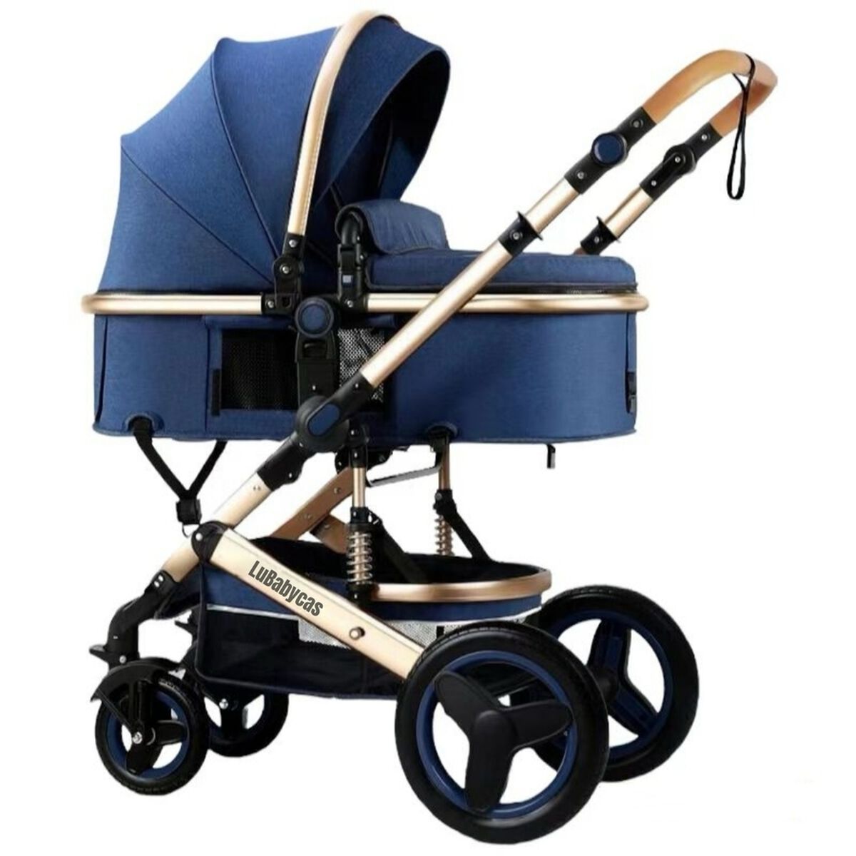 Coche Cuna Moisés con Accesorios Lubabycas Azul