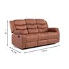 Juego de Living Daniels Sof&aacute; 3 Cuerpos Reclinable + 2 Berger Norman Caf&eacute;