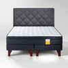 Cama Europea Drimkip 2 Plazas Eurotop +  Respaldo Capiton&eacute;