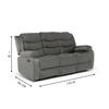 Sof&aacute; Reclinable Daniels Tradicional Norman 2 Cuerpos Gris Elephant