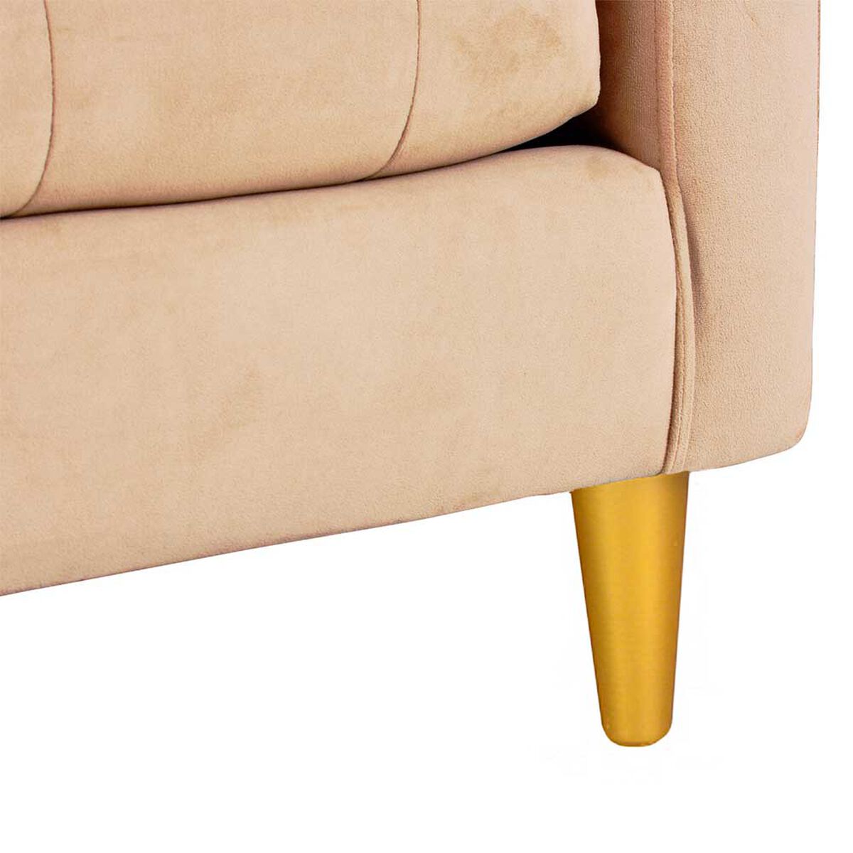 Sofá Bodevir Retro Felpa 01 3 Cuerpos Beige 