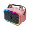 Karaoke MLAB My LiL Voice Luz RGB 2 Micr&oacute;fonos Inal&aacute;mbricos Rosado