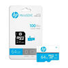 Tarjeta Micro SD XC HP 64GB Clase 10 con Adaptador