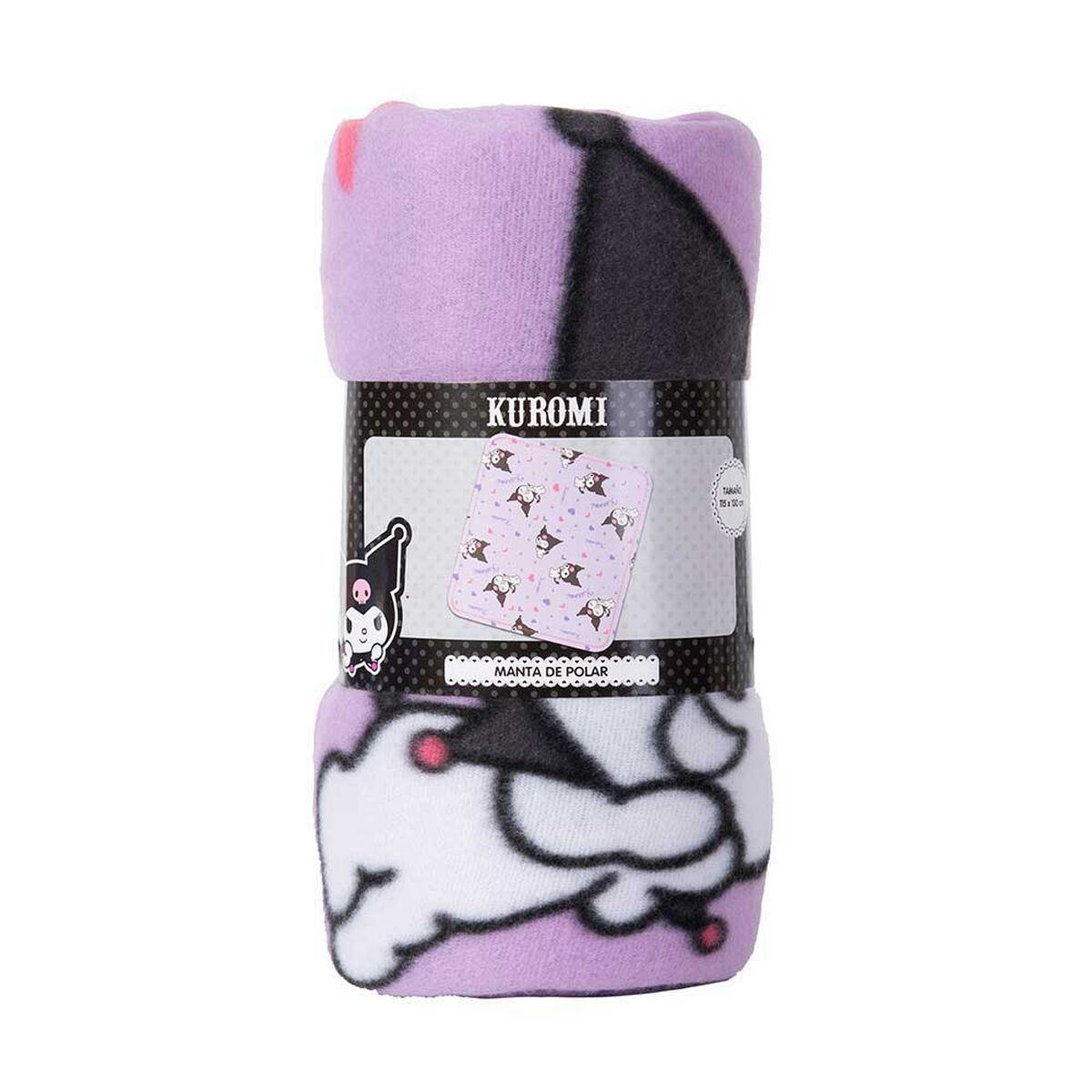 Frazada de Poliéster Hello Kitty 115 x 130 Kuromi Multicolor