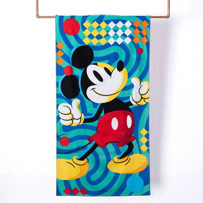 Toalla de Playa Infantil Disney Geometrico Mickey 70 x 140 cm