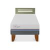 Cama Europea CIC 1,5 Plazas Excellence Plus + Respaldo Munich Olivo