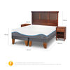 Cama Europea CIC Base Dividida 2 Plazas Alaska + Respaldo + 2 Veladores