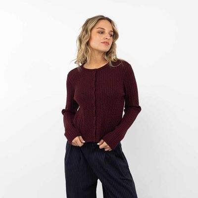 Sweater Mujer Icono Burdeo, Crudo, Gris, Negro