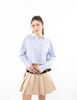 Blusa Crop Rayas Manga Larga Mujer Icono