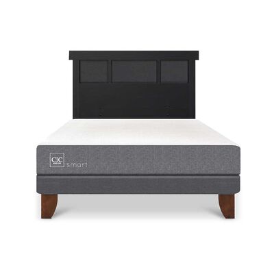 Imagen 1 del producto Cama Europea CIC 2 Plazas Smart + Respaldo Dublin Negro
