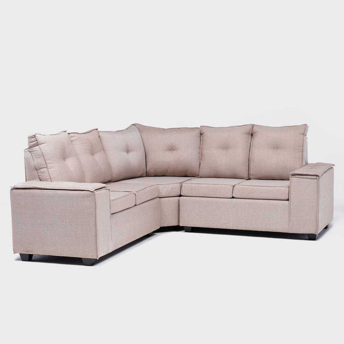Sofá Seccional Mexx Muebles Hamburgo 5 Cuerpos Beige