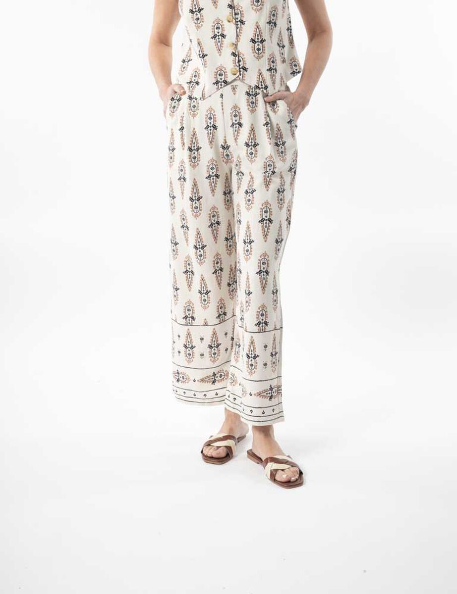 Pantal&oacute;n Lino Recto Mujer Portman Club