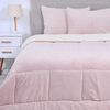 Plumón Liso Mashini King Coral Emboss Rosado
