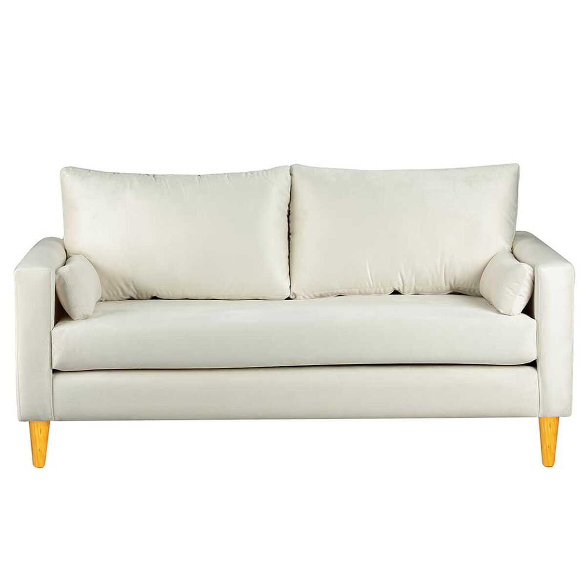 Juego de Living Bodevir Sky Felpa 04 3 Cuerpos + Dos Pouf 1 Cuerpo Crudo