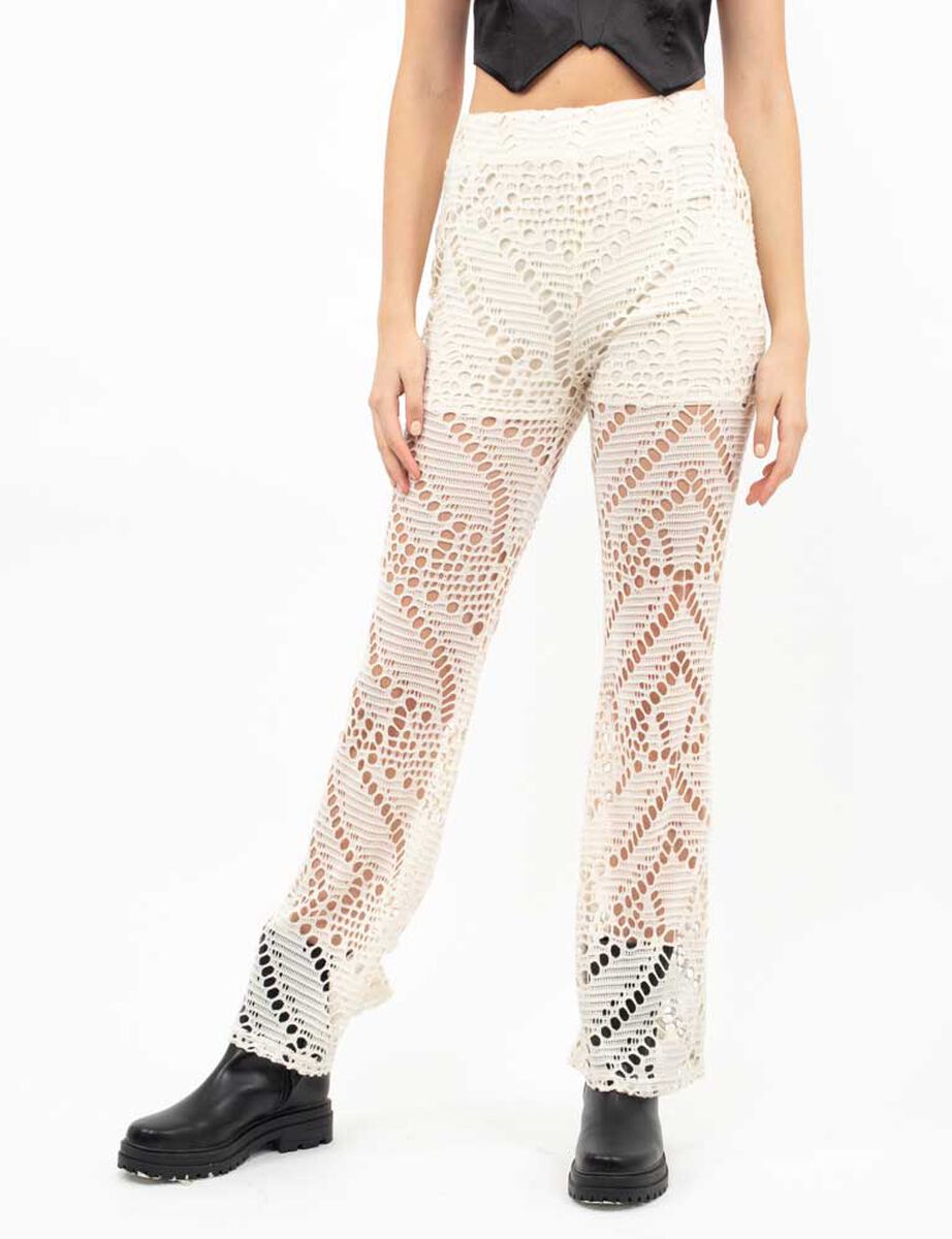 Pantalón Crochet Recto Mujer Icono