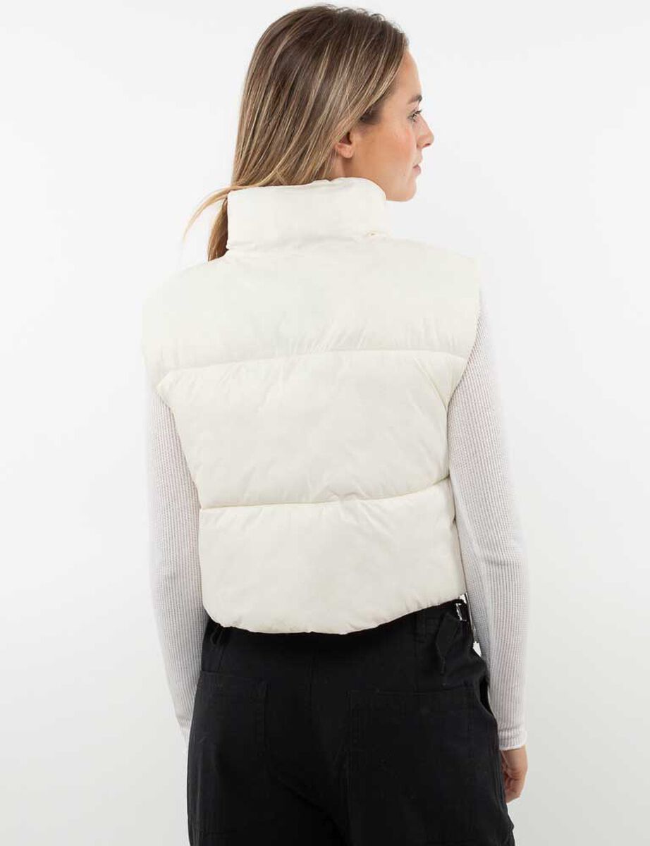 Parka Puffa Crop Sin Mangas Mujer Icono