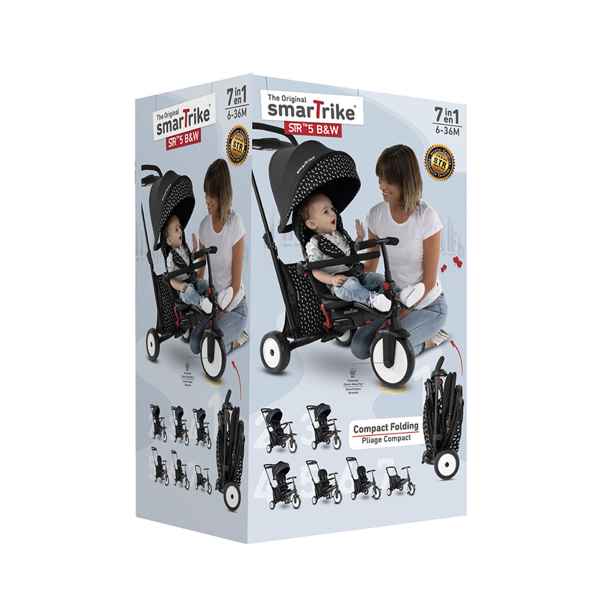 Triciclo Smartrike Str 5 Black & White Smart Trike