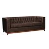 Sof&aacute; Latam Home Cuero Colorado Roma 3 Cuerpos Marr&oacute;n