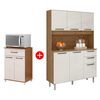 Combo Mueble de Cocina Auxiliar Casanova Primor 1 Cajón 2 Puertas + Mueble de Cocina Pop 3 Cajones 6 Puertas