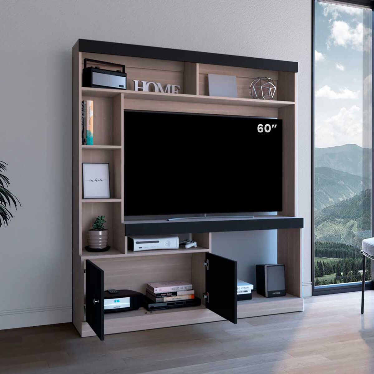 Estante TV TuHome Dante Hasta 65" Capri Y Wengue