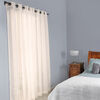 Juego Velos Doral Liso Argolla 220 x 145 cm Crudo