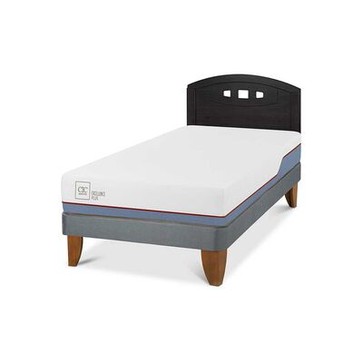 Imagen 2 del producto Cama Europea CIC 1,5 Plazas Excellence Plus + Respaldo Gales Negro