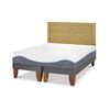Cama Europea CIC Base Dividida King Alaska + Respaldo Milan Mostaza