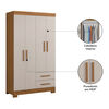 Closet Home Mobili Lucca 4 Puertas 2 Cajones Beige