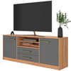 Rack TV Vekkahome Alerce Hasta 70" Caf&eacute;