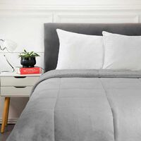 Plumón Coral Sherpa Casanova 2 Plazas Gris, Indigo, Mora