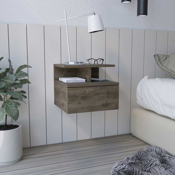 Velador Rectangular TuHome Dreams 1 Cajón Bellota