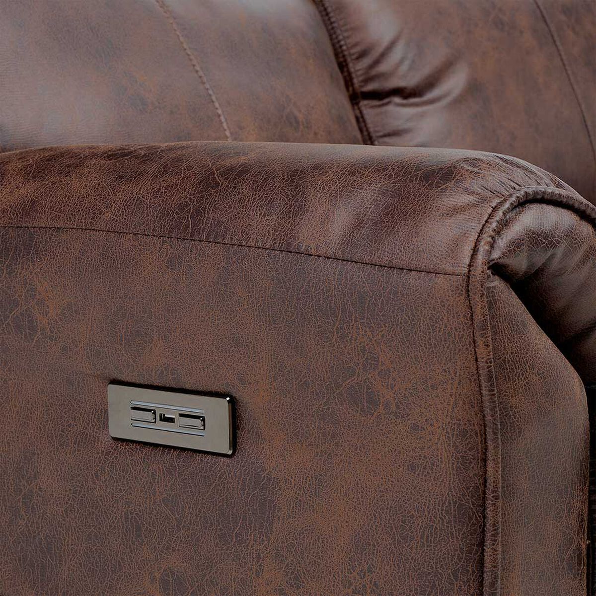Sof&aacute; Reclinable Rosen Tolosa 2 Cuerpos Marr&oacute;n