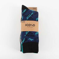Pack 5 Calcetines Hombre Icono Azul-Oscur