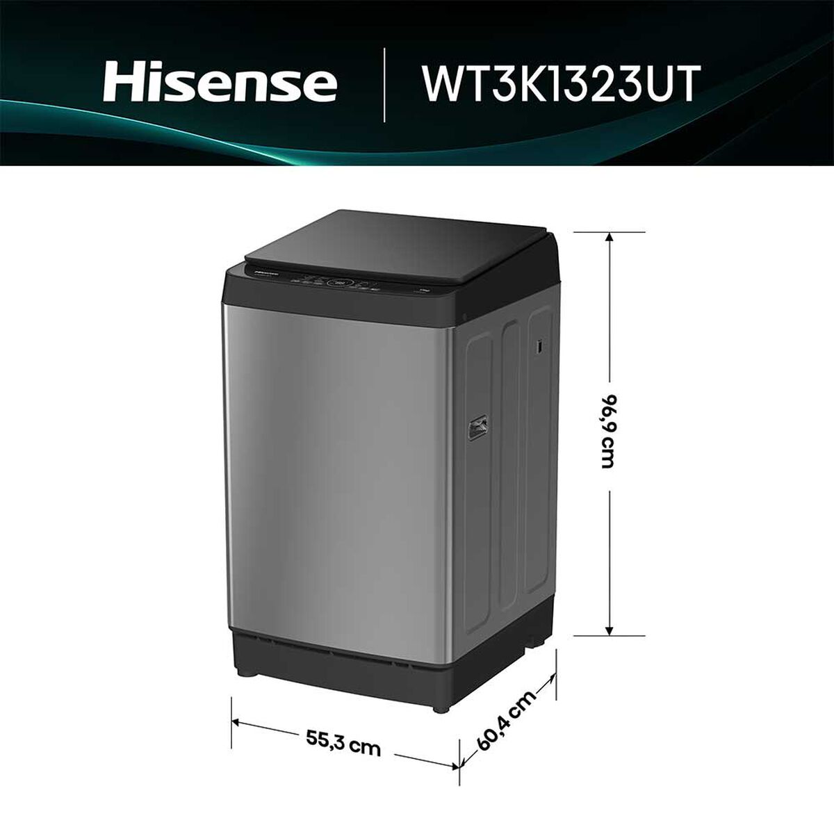 Lavadora Hisense WT3K1323UT 13 Kg.