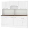 Mueble de Cocina Vekkahome White 1 Cajón 12 Puertas Café