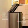 Basurero de Cocina Simplit Iron Pedal Acero Inoxidable 40 lt Gris