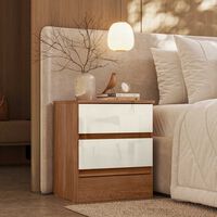 Velador Casanova Fit 2 Cajones Jequitiba Blanco