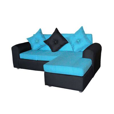 Imagen 2 del producto Sofá Modular Muebles MYM Marcia 4 Cuerpos Negro Turquesa