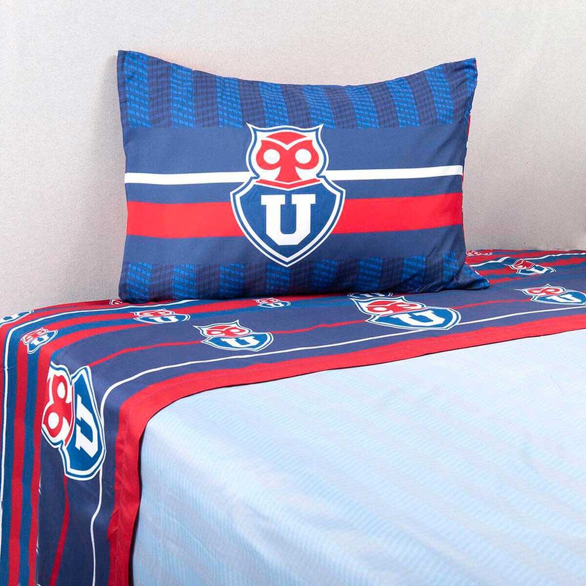 Juego de S&aacute;banas U de Chile 1,5 Plazas Multicolor