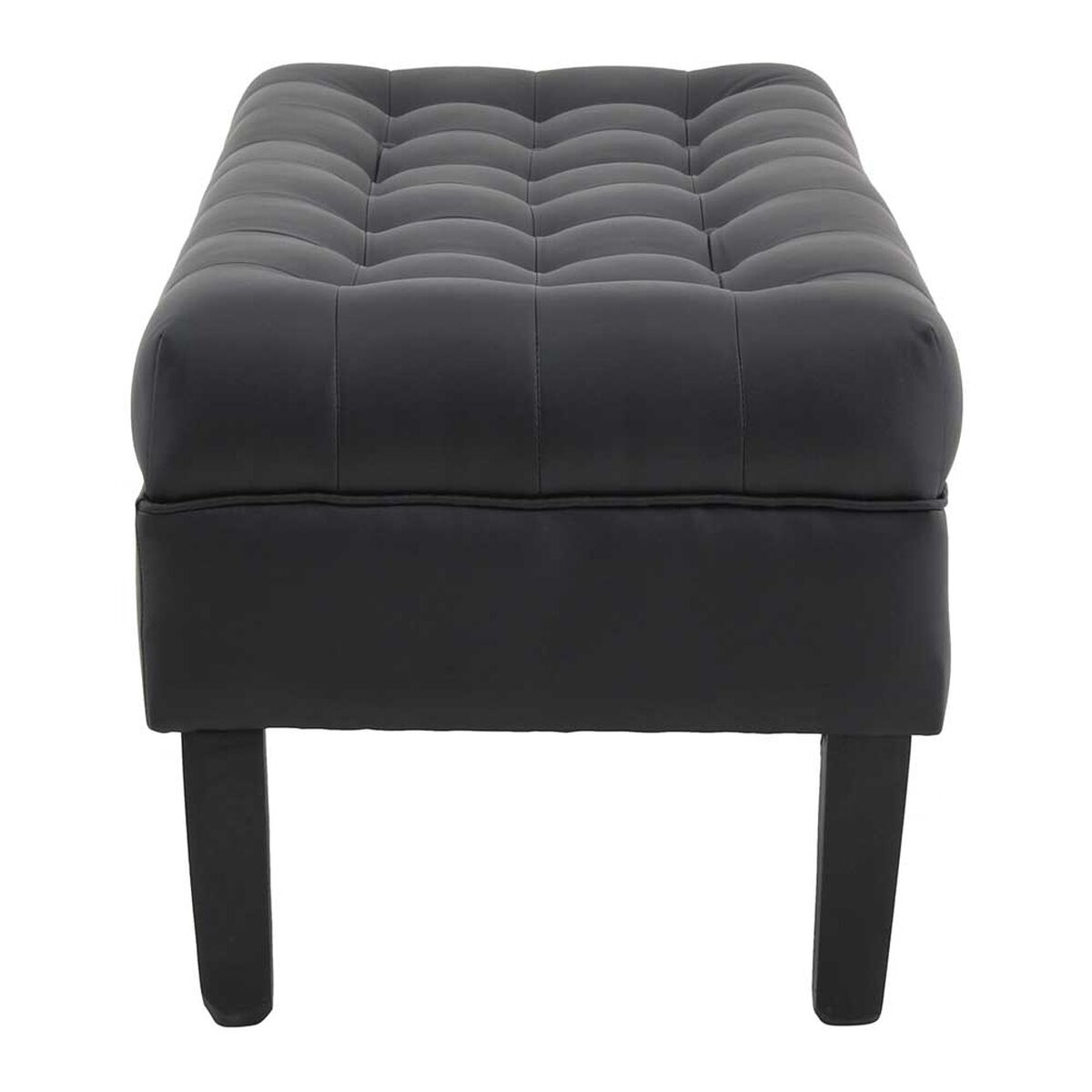 Banqueta Bodevir Wood Capitone 2 Cuerpos Negro